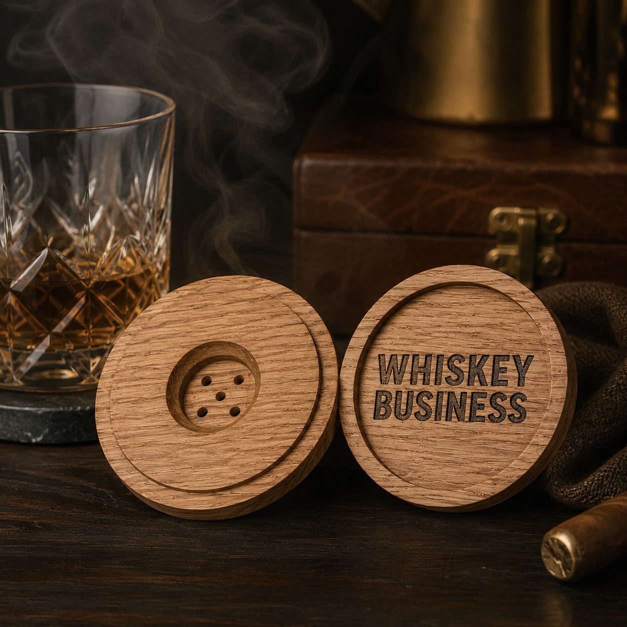 Whiskey Business wooden cocktail smoker lifestyle photo by Vega Woodwork